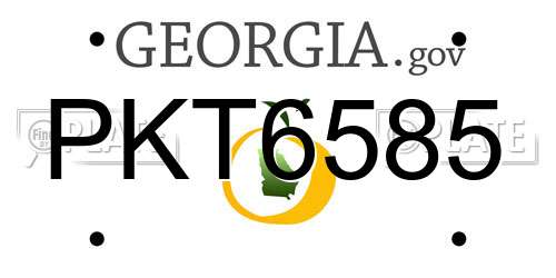 PKT6585 Georgia License Plate