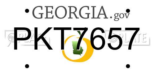 PKT7657 Georgia License Plate