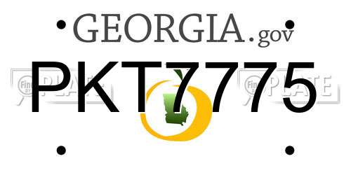 PKT7775 Georgia License Plate