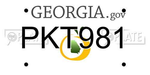 PKT981 Georgia License Plate