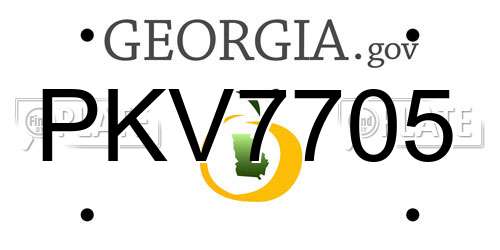 PKV7705 Georgia License Plate