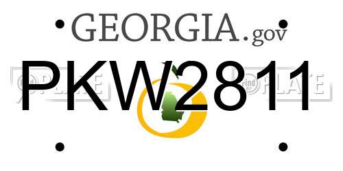 PKW2811 Georgia License Plate