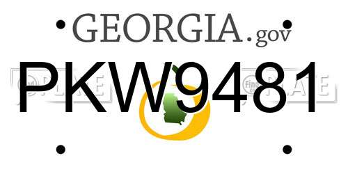 PKW9481 Georgia License Plate