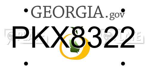 PKX8322 Georgia License Plate