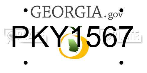 PKY1567 Georgia License Plate