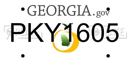 PKY1605 Georgia License Plate