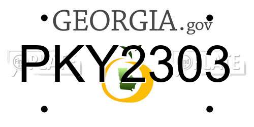 PKY2303 Georgia License Plate