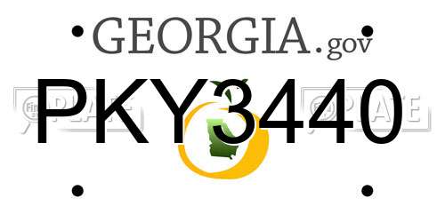 PKY3440 Georgia License Plate