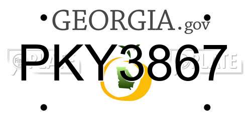 PKY3867 Georgia License Plate