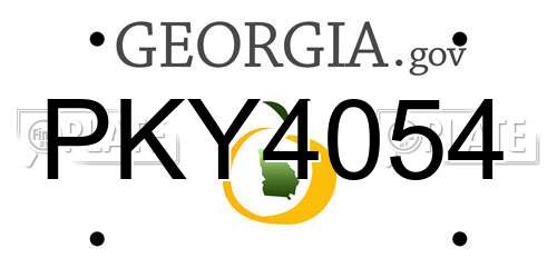 PKY4054 Georgia License Plate