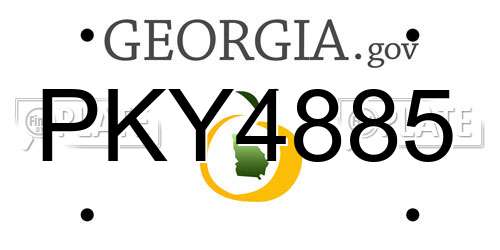 PKY4885 Georgia License Plate