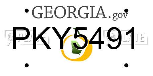 PKY5491 Georgia License Plate