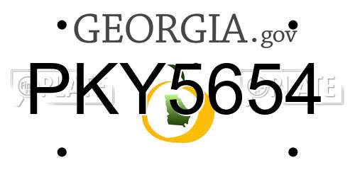 PKY5654 Georgia License Plate
