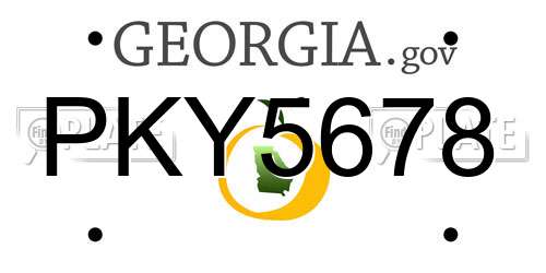 PKY5678 Georgia License Plate