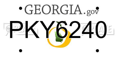 PKY6240 Georgia License Plate