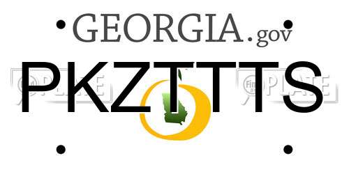 PKZTTTS Georgia License Plate