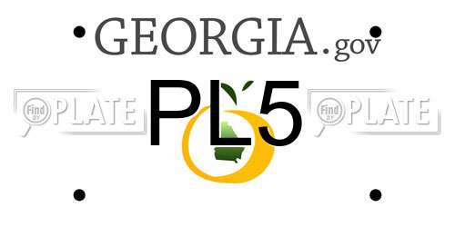 PL5 Georgia License Plate
