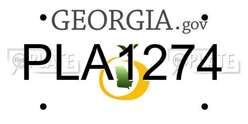 PLA1274 Georgia License Plate