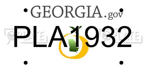 PLA1932 Georgia License Plate