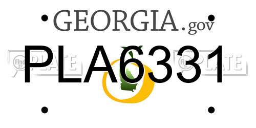 PLA6331 Georgia License Plate