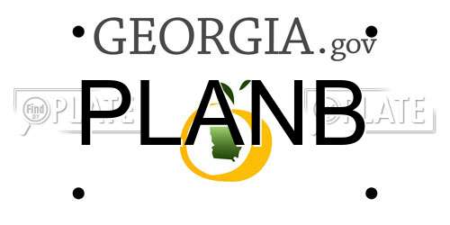 PLANB Georgia License Plate