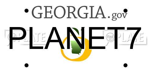 PLANET7 Georgia License Plate