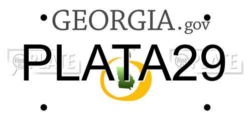 PLATA29 Georgia License Plate