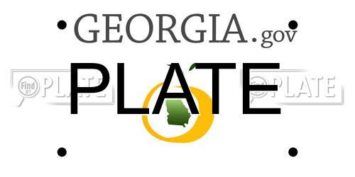 PLATE Georgia License Plate