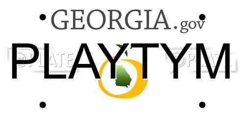 PLAYTYM Georgia License Plate