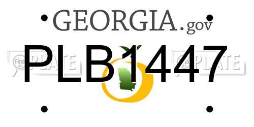PLB1447 Georgia License Plate