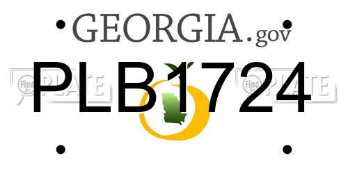 PLB1724 Georgia License Plate