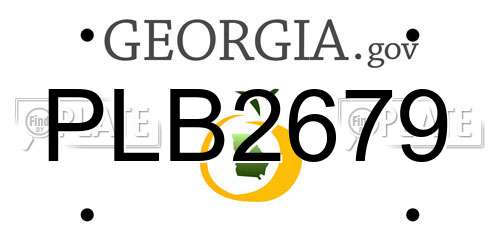 PLB2679 Georgia License Plate