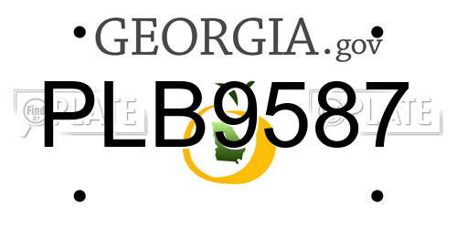PLB9587 Georgia License Plate