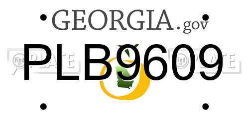 PLB9609 Georgia License Plate