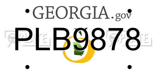 PLB9878 Georgia License Plate