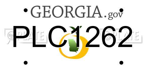 PLC1262 Georgia License Plate