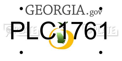 PLC1761 Georgia License Plate