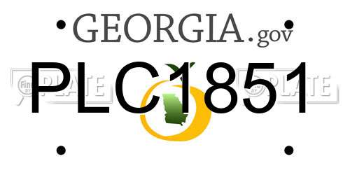 PLC1851 Georgia License Plate