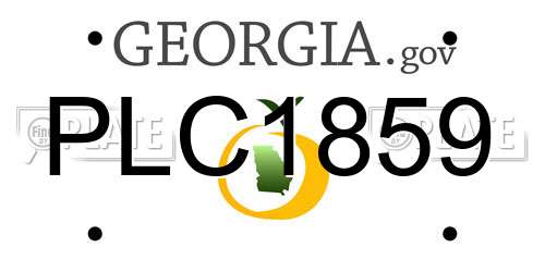 PLC1859 Georgia License Plate