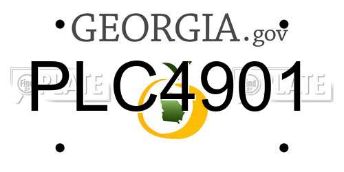 PLC4901 Georgia License Plate
