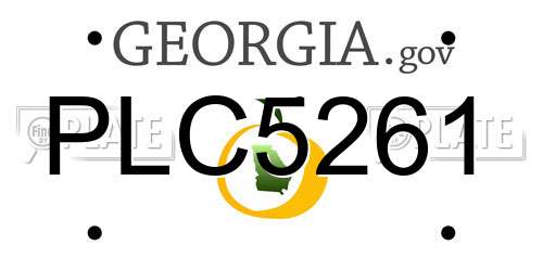 PLC5261 Georgia License Plate