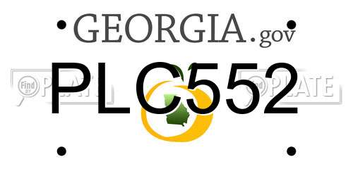 PLC552 Georgia License Plate