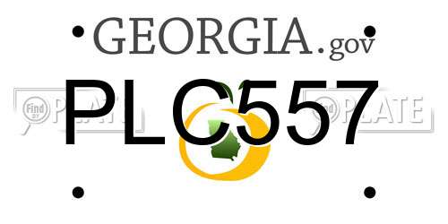 PLC557 Georgia License Plate