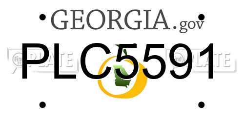 PLC5591 Georgia License Plate
