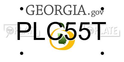 PLC55T Georgia License Plate