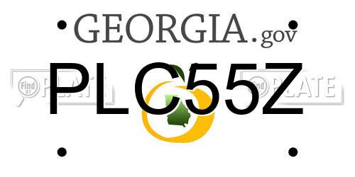 PLC55Z Georgia License Plate