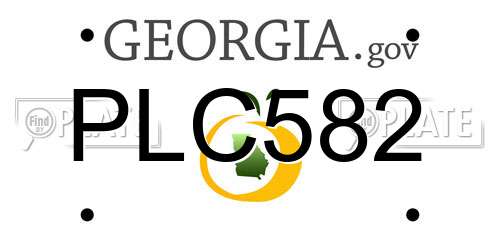 PLC582 Georgia License Plate