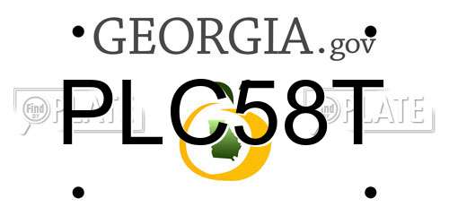 PLC58T Georgia License Plate