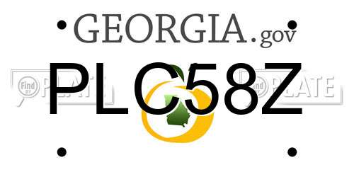 PLC58Z Georgia License Plate