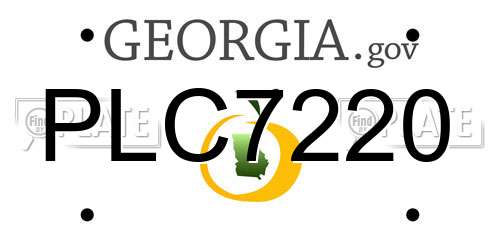 PLC7220 Georgia License Plate